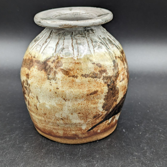 Vintage Hand Thrown Glazed Art Pottery Vase Signed Thorson 1993 - Picture 2 of 13